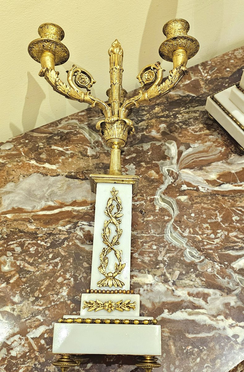 Empire Candelabra Circa 1800 H. 43 Cm, D. 23 Cm  -photo-6