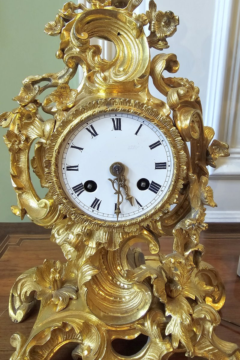 Pendule Louis XV vers 1750  H. 30 cm Suspension à fil -photo-2