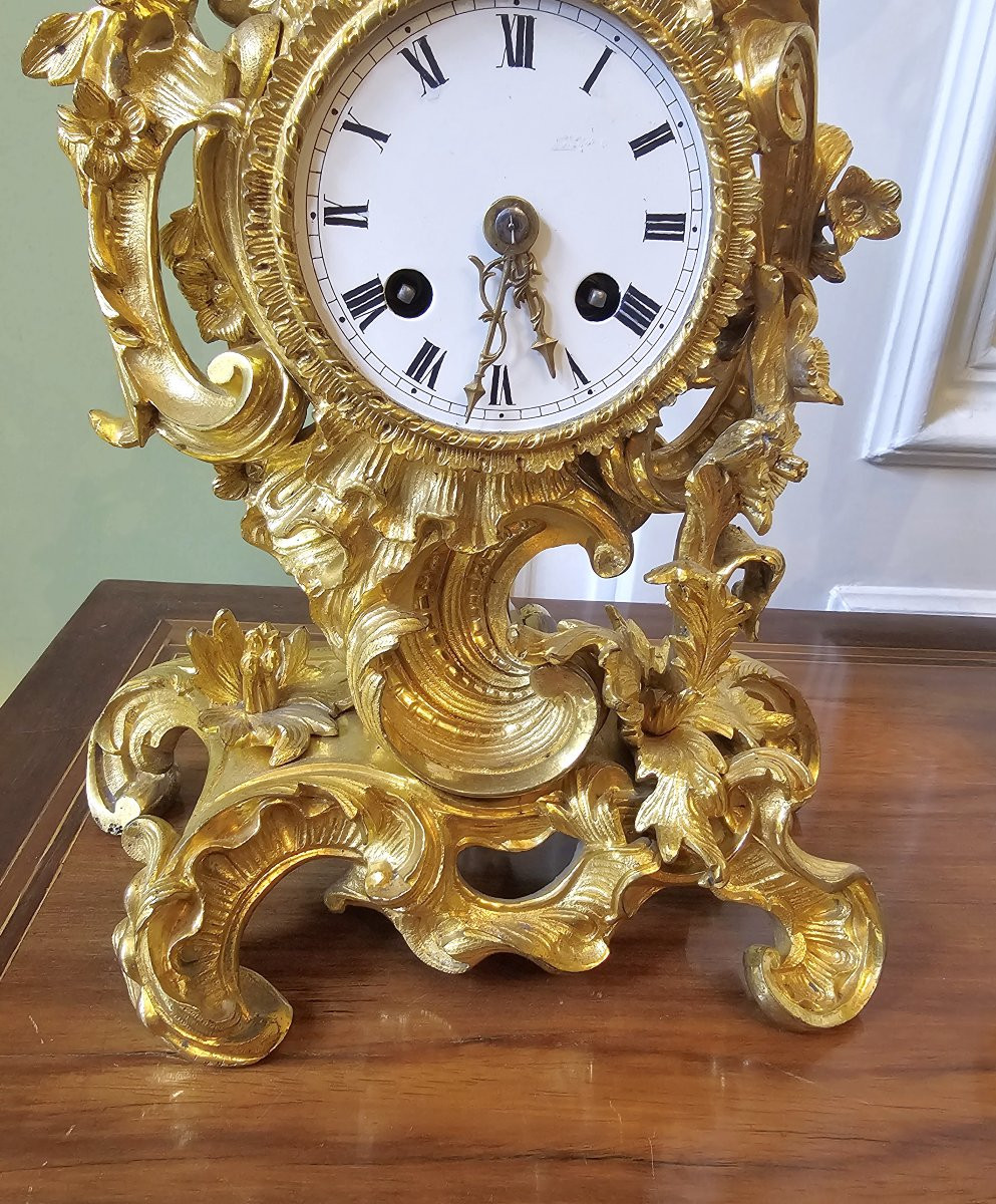 Pendule Louis XV vers 1750  H. 30 cm Suspension à fil -photo-1