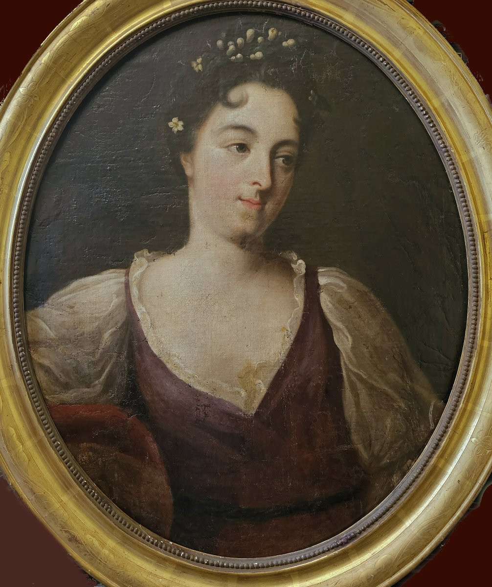 Bon Boullogne 1649 - 1717  Portrait d'une dame   - Expertise François Marandet Londres-photo-3
