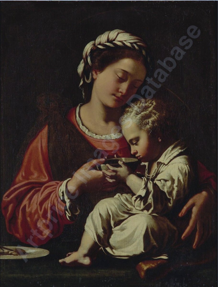 Antiveduto Gramatica (ou Grammatica) (1571 -1626 ) Le mariage mystique de sainte Catherine-photo-2