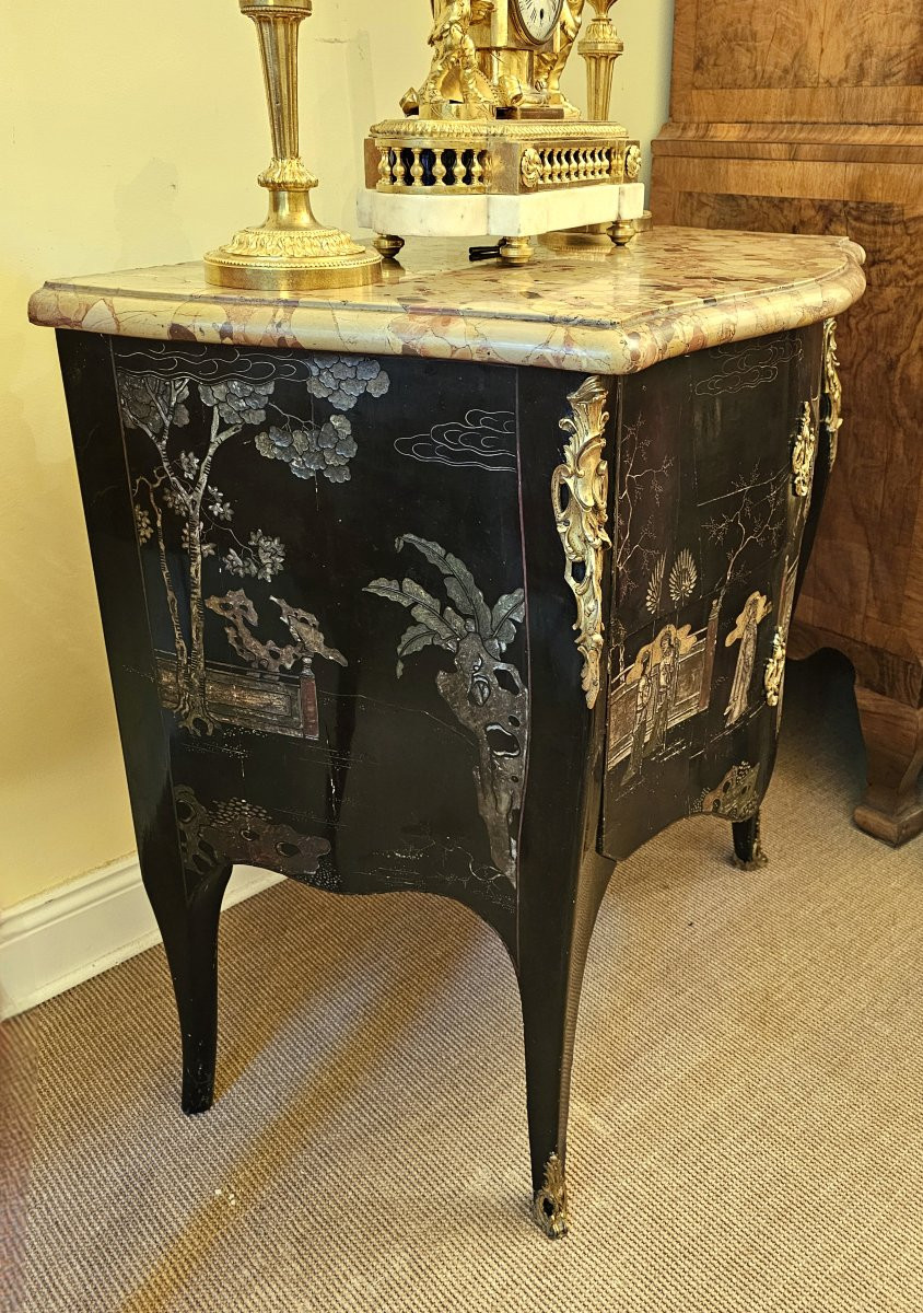 Commode Louis XV Laque coromandel Jacques Dubois attr. vers 1750  -photo-3