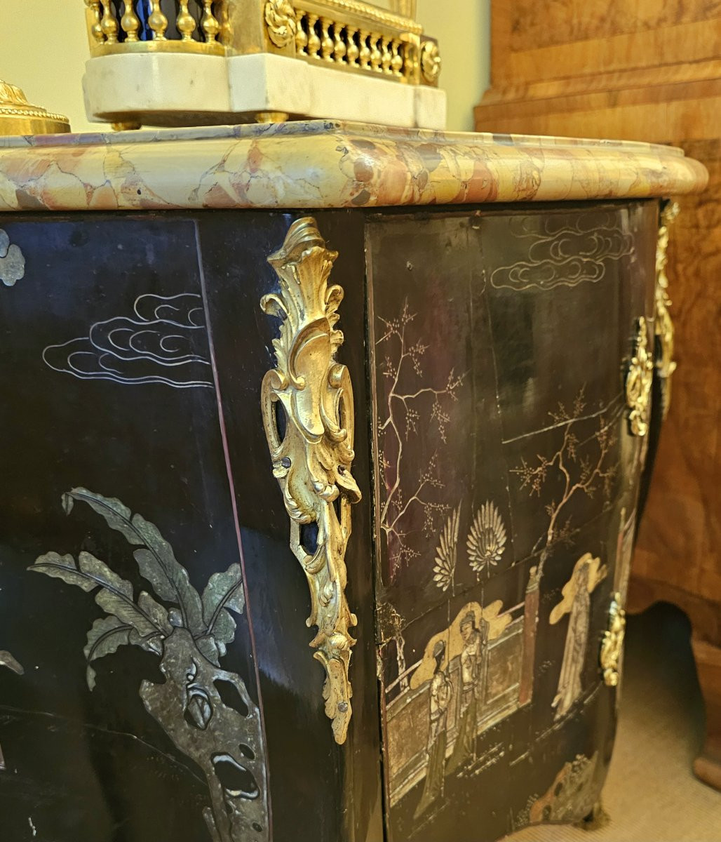 Commode Louis XV Laque coromandel Jacques Dubois attr. vers 1750  -photo-4