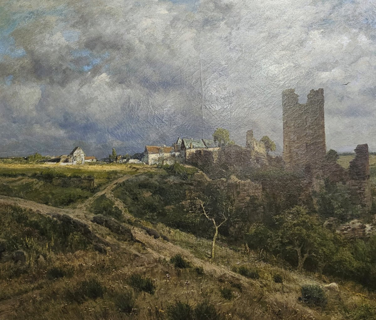 Heinrich Hartung (1851-1919) Large Ideal Landscape Of The Eifel With Approaching Storm -photo-1