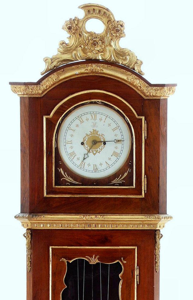 Horloge de parquet Louis XV vers 1750 Danemark Mathias Ortmann (1692 - 1757) -photo-3