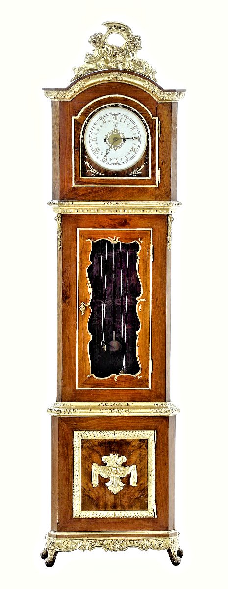 Horloge de parquet Louis XV vers 1750 Danemark Mathias Ortmann (1692 - 1757) -photo-1