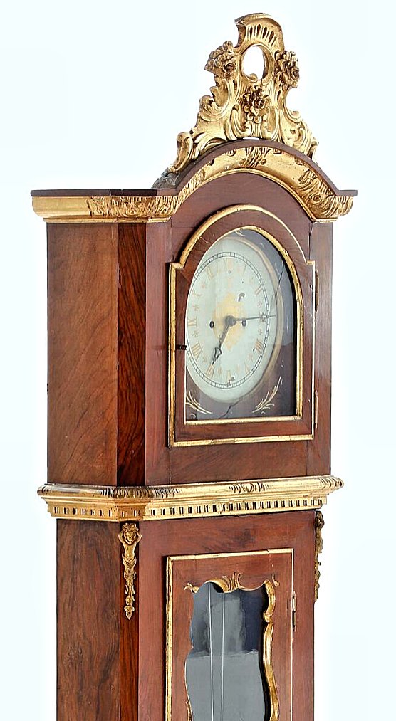 Horloge de parquet Louis XV vers 1750 Danemark Mathias Ortmann (1692 - 1757) -photo-6
