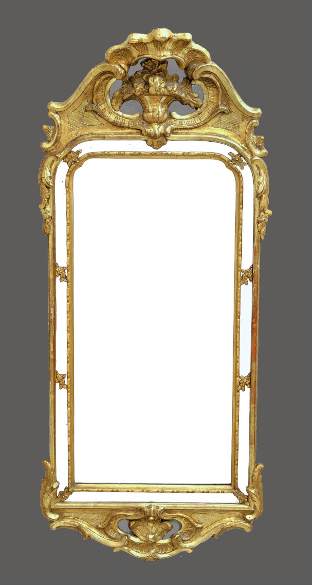 Louis XV Mirror, Circa 1760, 97 X 43 Cm 