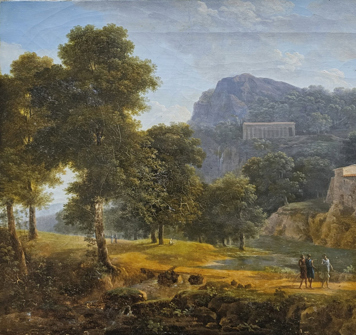 Jean-Victor BERTIN (1767–1842)  Paysage (vue en Italie) vers 1815  Expertise Francois Marandet-photo-2