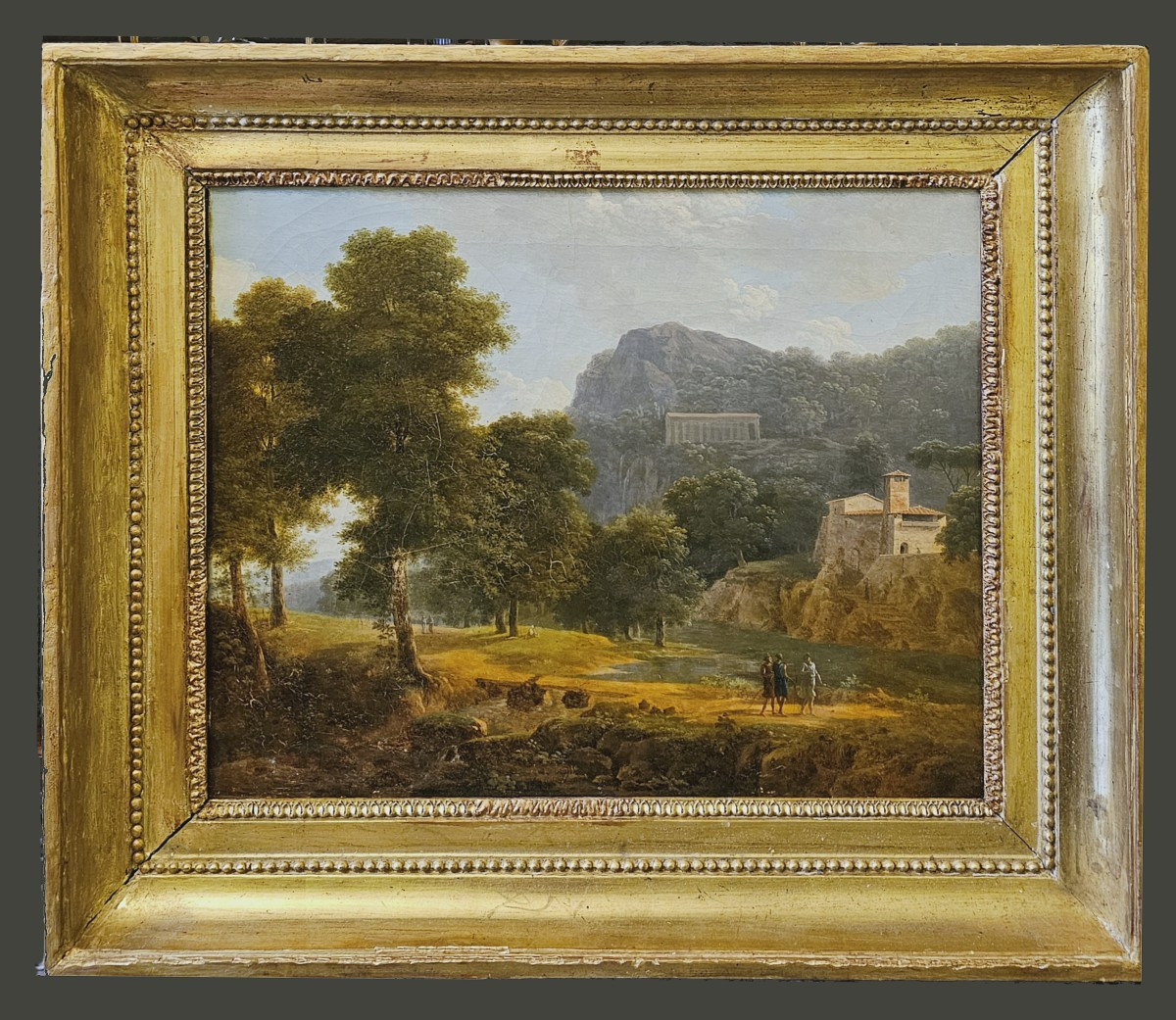 Jean-Victor BERTIN (1767–1842)  Paysage (vue en Italie) vers 1815  Expertise Francois Marandet