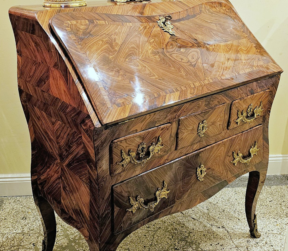 Louis XV Slant-leg Desk Circa 1750 Stamped Migeon Pierre Migeon II 1701-1758-photo-3
