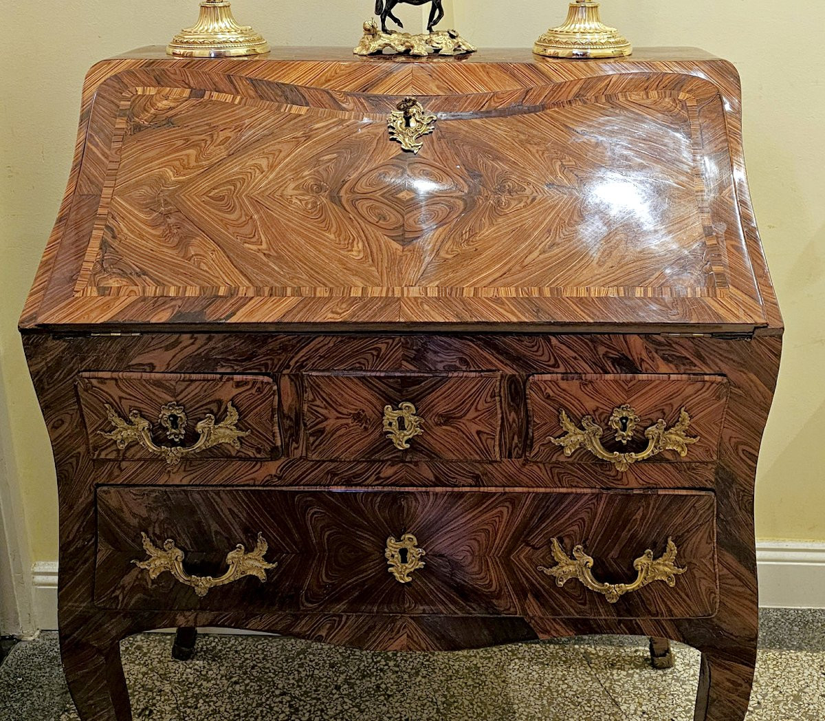 Louis XV Slant-leg Desk Circa 1750 Stamped Migeon Pierre Migeon II 1701-1758-photo-4