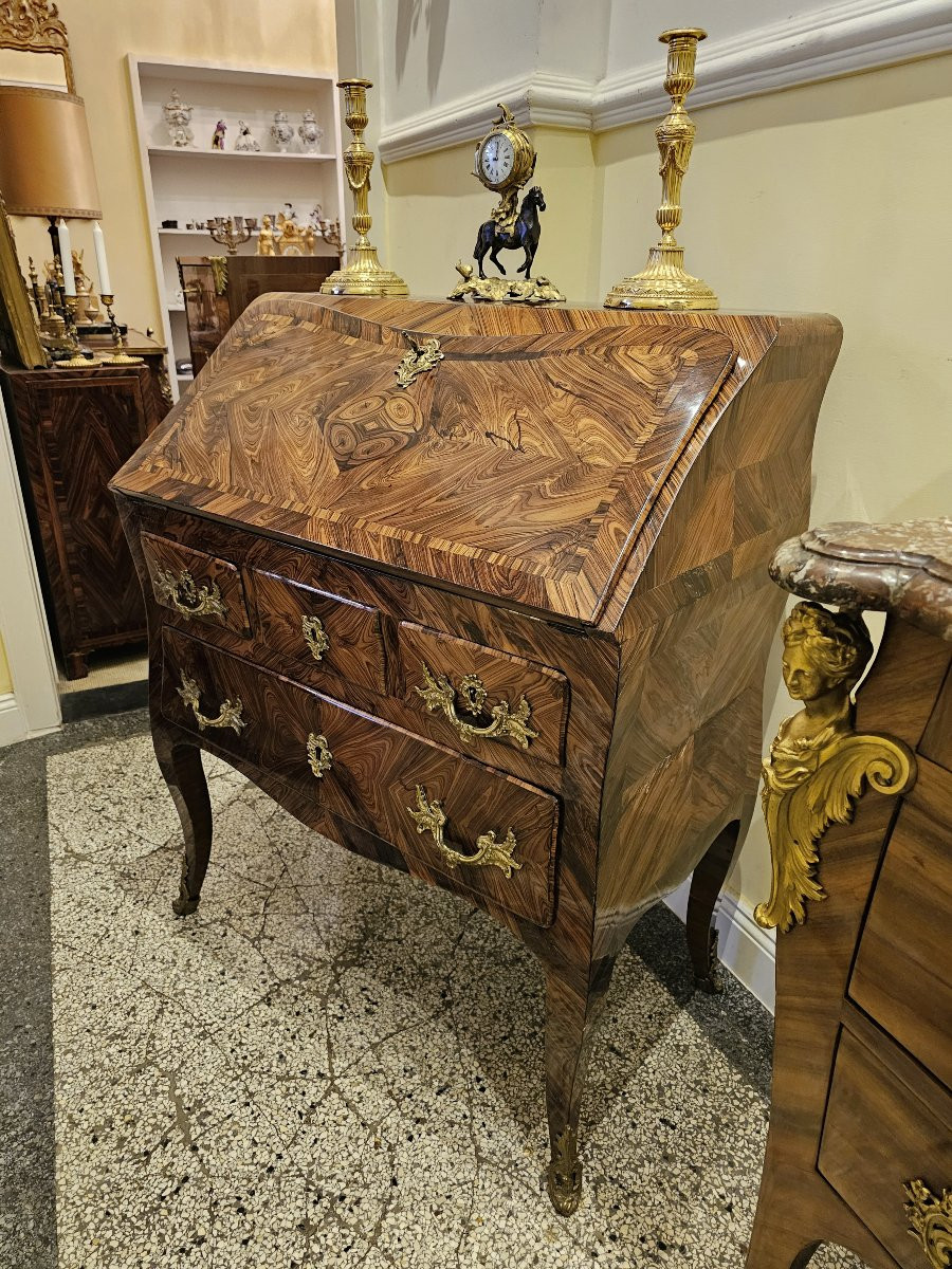 Louis XV Slant-leg Desk Circa 1750 Stamped Migeon Pierre Migeon II 1701-1758-photo-7