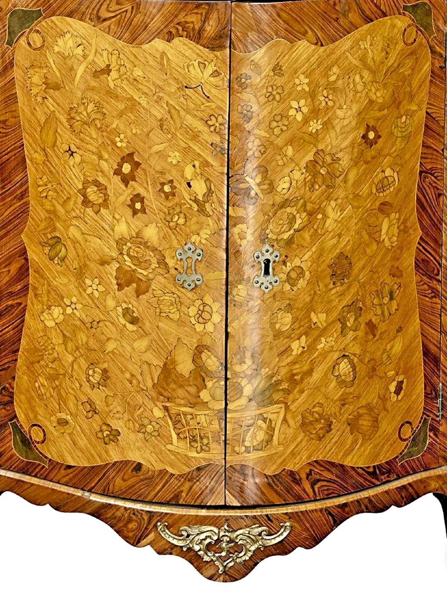 Louis XV Corner Cabinet, Circa 1760, Stamped F.bury Ferdinand Bury 1740-1795-photo-4