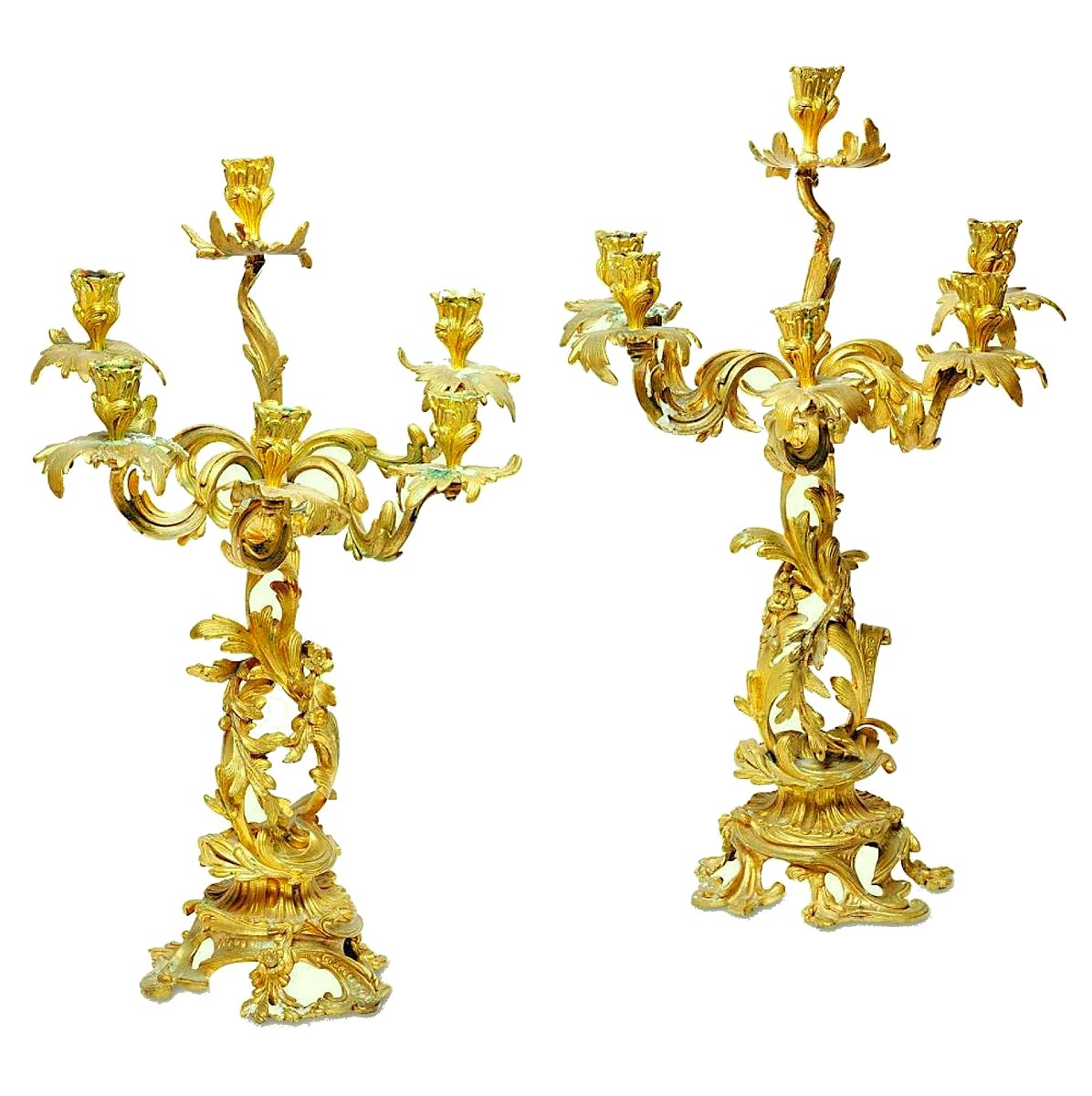 Candélabres Paire Louis XV   H. 62 cm. -photo-4