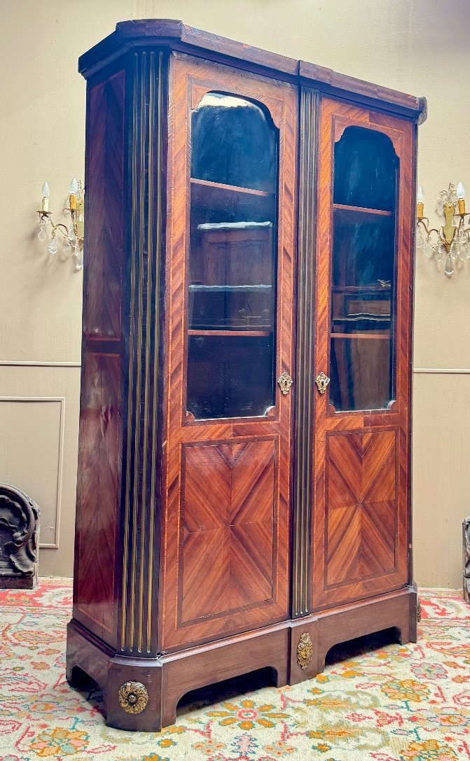 Bibliothèque Louis XIV vers 1700  H. 205 cm, L. 136 cm, P. 46 cm -photo-3