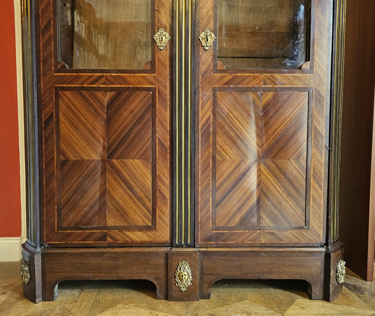 Bibliothèque Louis XIV vers 1700  H. 205 cm, L. 136 cm, P. 46 cm -photo-3