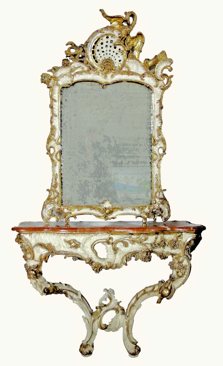 Console à miroir Johann Michael Hoppenhaupt l'Ancien (1709 – 1769)  Berlin/Potsdam, vers 1755-photo-4