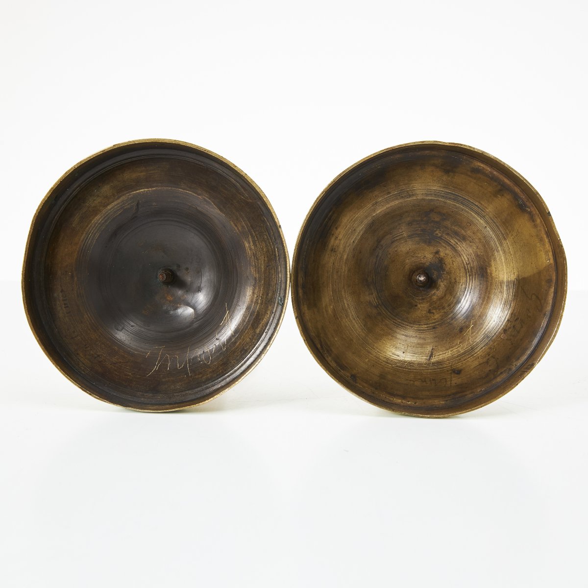 Empire Style Candlesticks Circa 1820, 24 Cm High, Gilt Bronze-photo-1