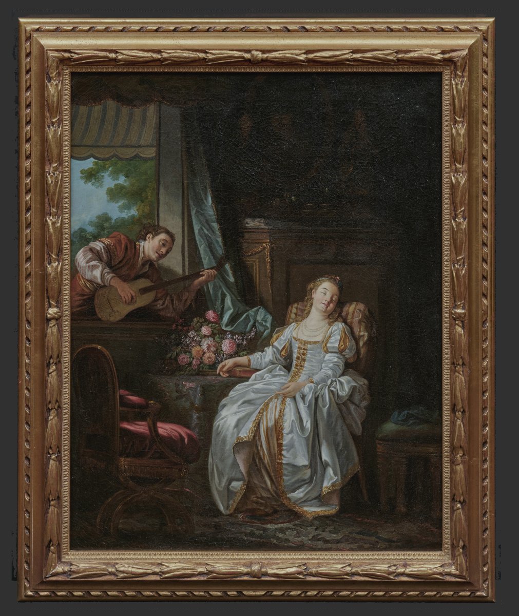 Jean-baptiste Leprince (1734-1781) l'Amour à l'Espagnole - Appraisal Francois Marandet-photo-2