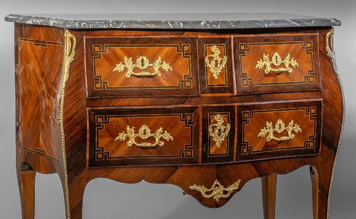 Louis XV Chest Of Drawers Circa 1765 Stamped H.wirtz Henri Wirtz Master Since October 5, 1748-photo-3