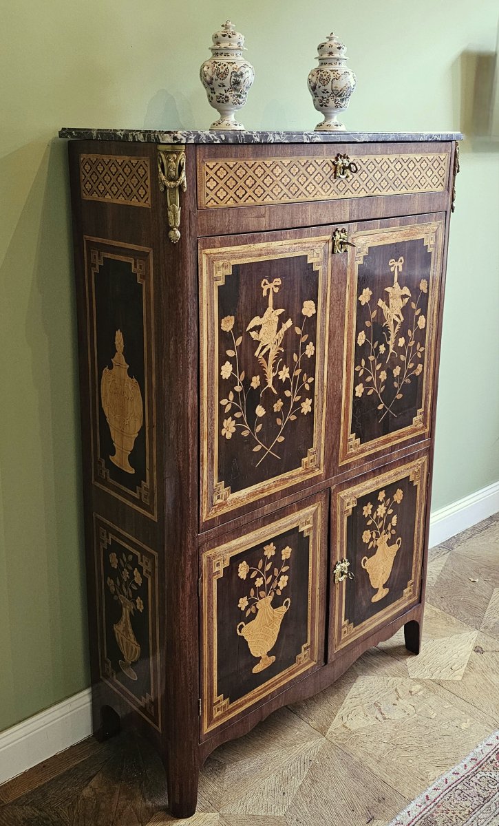 Secrétaire à abattant Louis XVI vers 1780 -photo-1