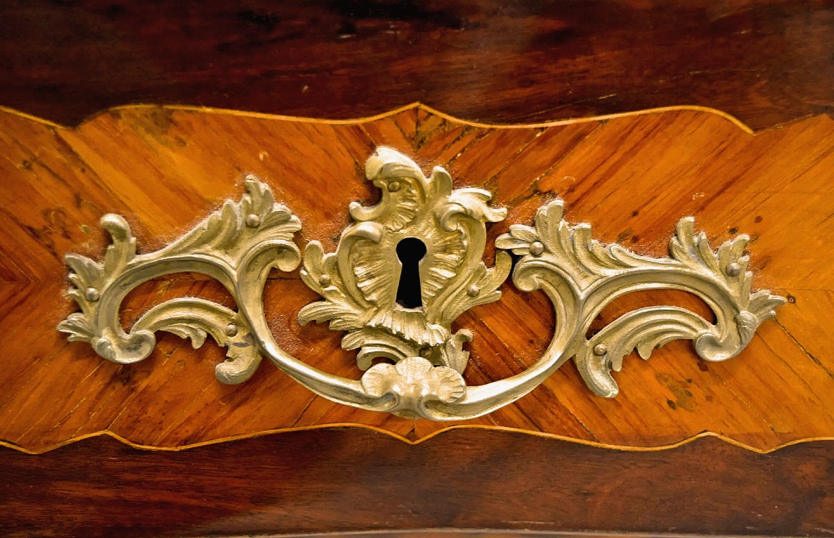 Commode  Louis XV Vers 1760 Attribuée à Jean-Charles Ellaume  -photo-2