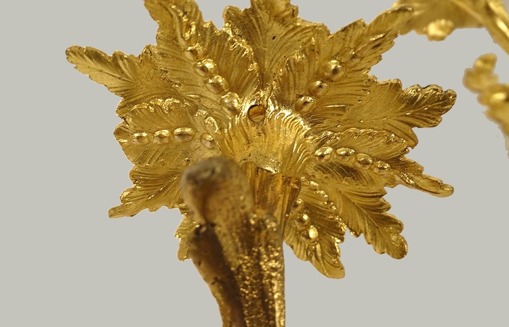 Pair Of Very Large Two-flame Wall Sconces; “c Couronné” Hallmarks, 1745–1749, Louis XV-photo-1