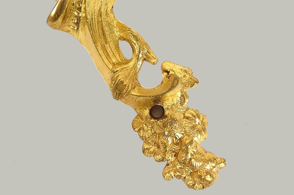 Pair Of Very Large Two-flame Wall Sconces; “c Couronné” Hallmarks, 1745–1749, Louis XV-photo-2