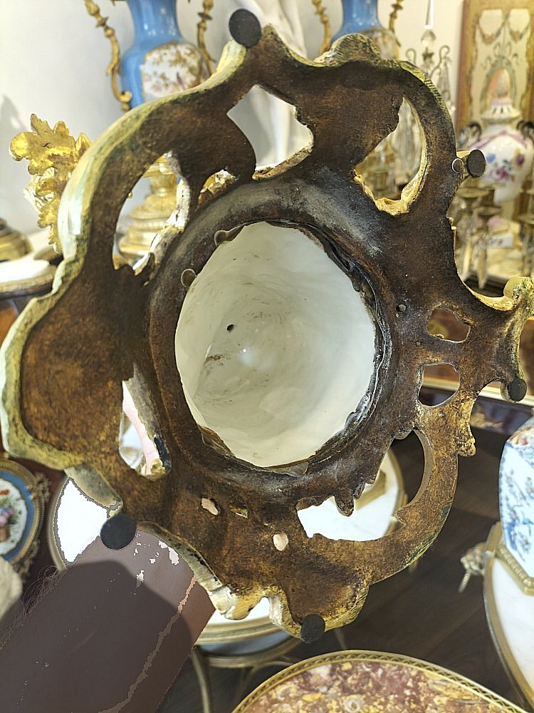 Pair Of Candelabra With Birds Of Prey, Japanese Porcelain, French Base, Louis XV Style, H. 37.5 Cm-photo-8