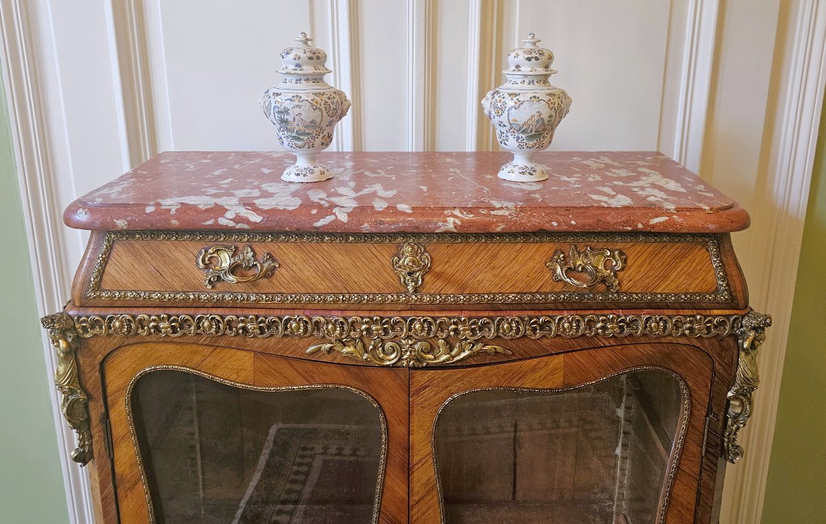 Vitrine Louis XV Vers 1760 Estampillée P Roussel - Pierre Roussel 1723-1782-photo-1