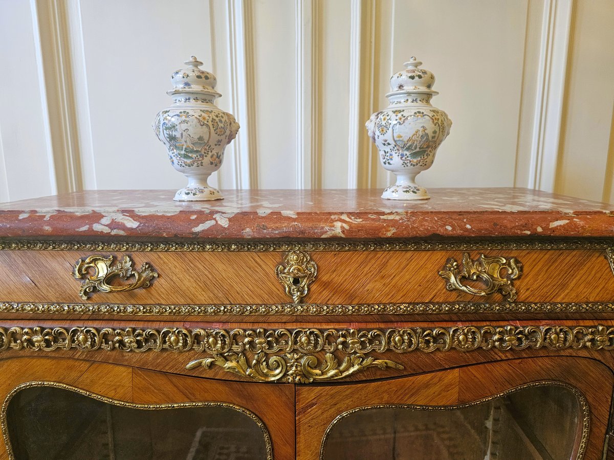 Vitrine Louis XV Vers 1760 Estampillée P Roussel - Pierre Roussel 1723-1782-photo-2