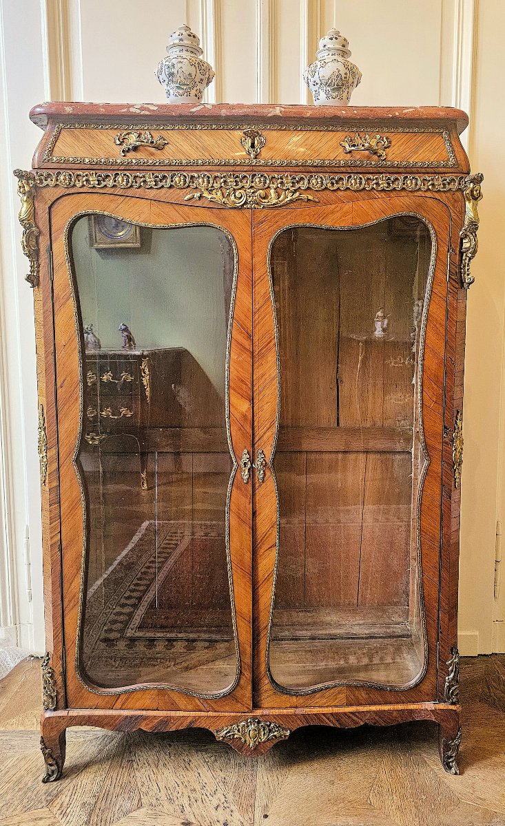 Vitrine Louis XV Vers 1760 Estampillée P Roussel - Pierre Roussel 1723-1782