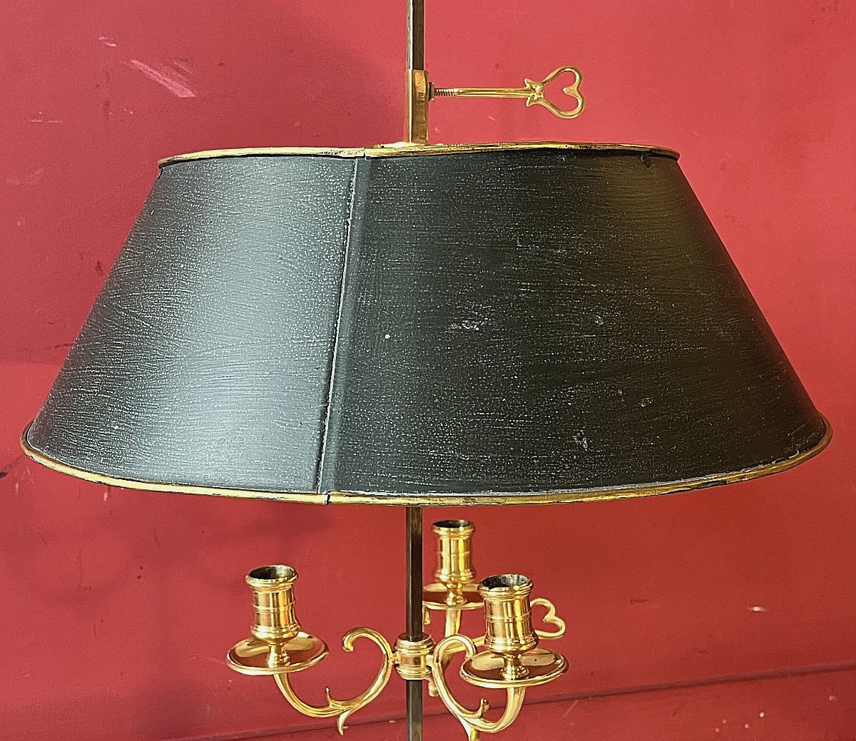 Louis XVI Bouillotte  Desk Lamp , Ca. 1790   H. 64.5 Cm, D. 40 Cm -photo-1