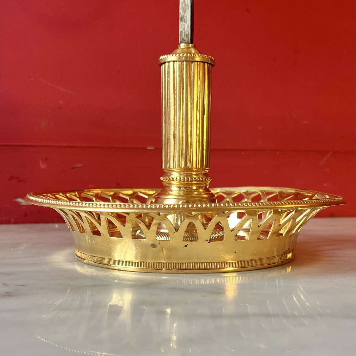 Louis XVI Bouillotte  Desk Lamp , Ca. 1790   H. 64.5 Cm, D. 40 Cm -photo-4