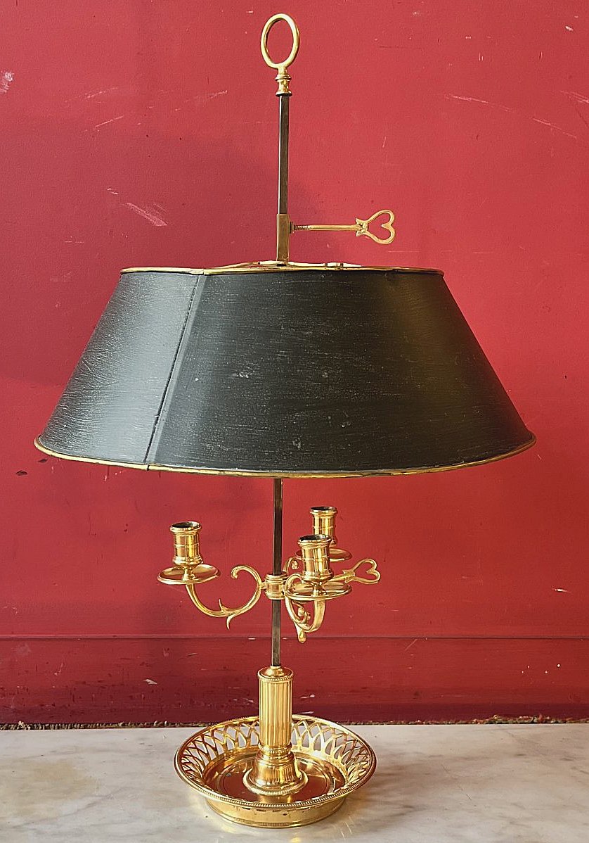 Louis XVI Bouillotte  Desk Lamp , Ca. 1790   H. 64.5 Cm, D. 40 Cm 