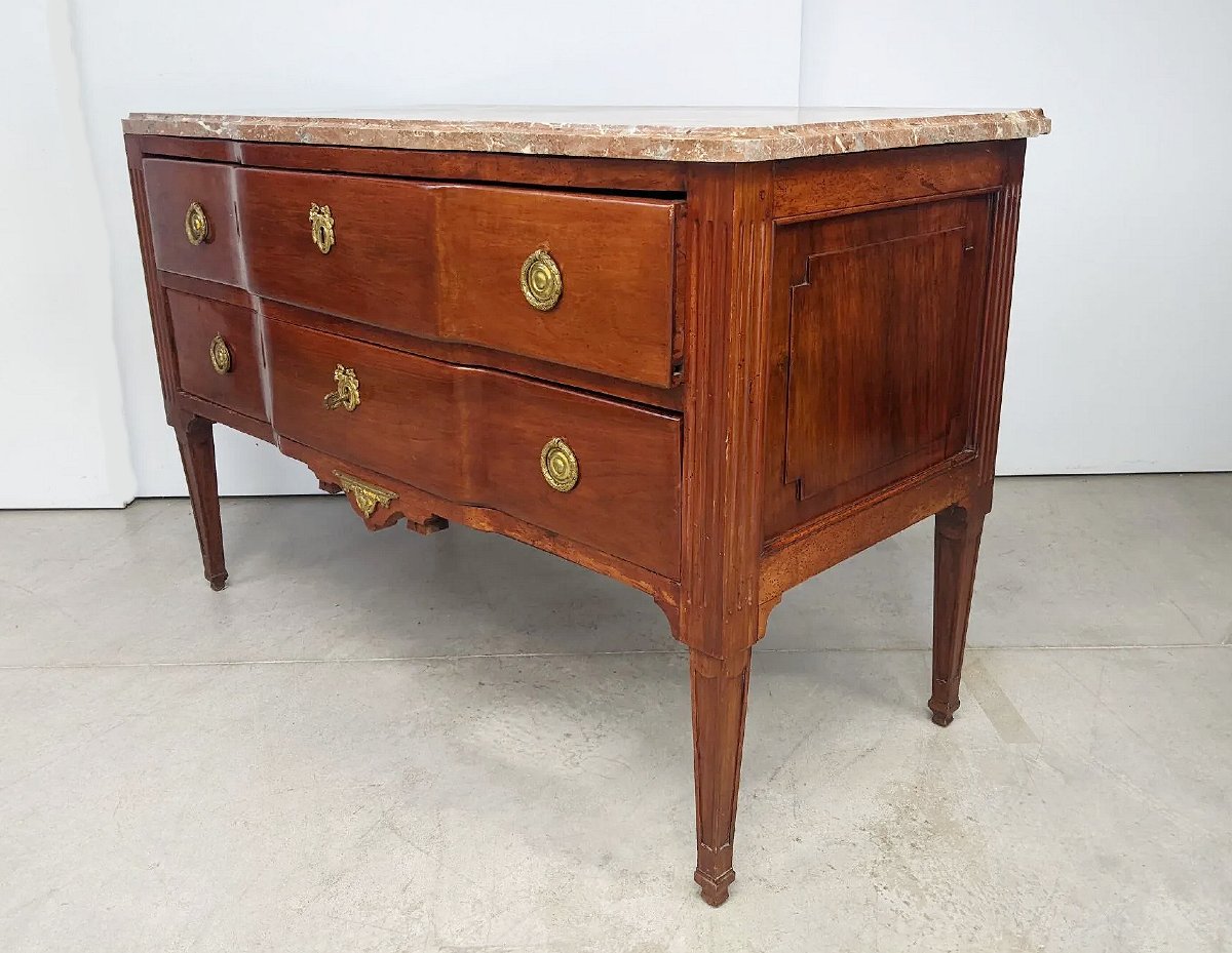 Louis XVI Mahogany Chest Of Drawers, Ca. 1790, Attributed To Joseph Canabas -photo-3