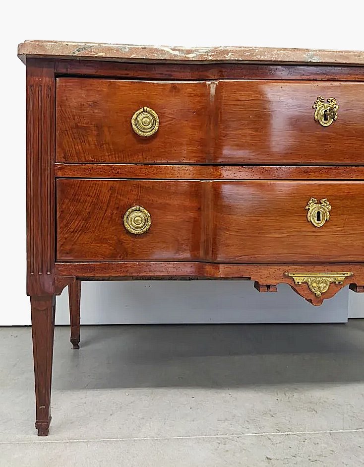 Louis XVI Mahogany Chest Of Drawers, Ca. 1790, Attributed To Joseph Canabas -photo-4