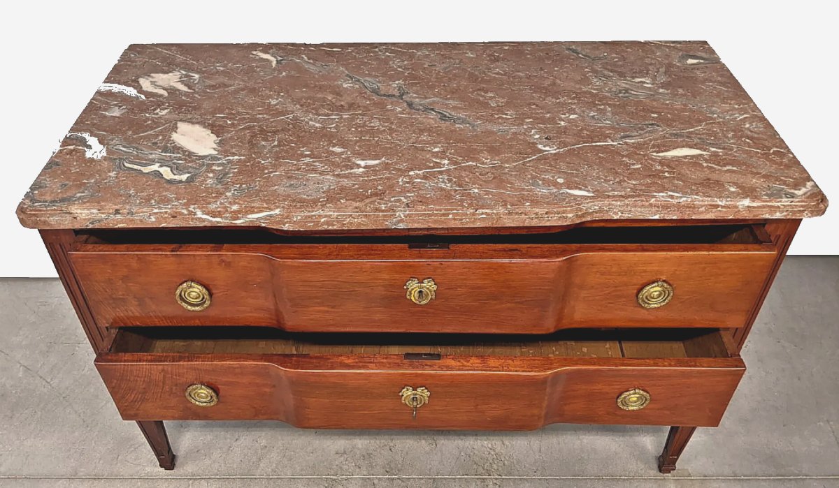 Louis XVI Mahogany Chest Of Drawers, Ca. 1790, Attributed To Joseph Canabas -photo-2