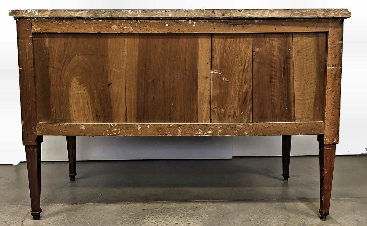 Louis XVI Mahogany Chest Of Drawers, Ca. 1790, Attributed To Joseph Canabas -photo-4