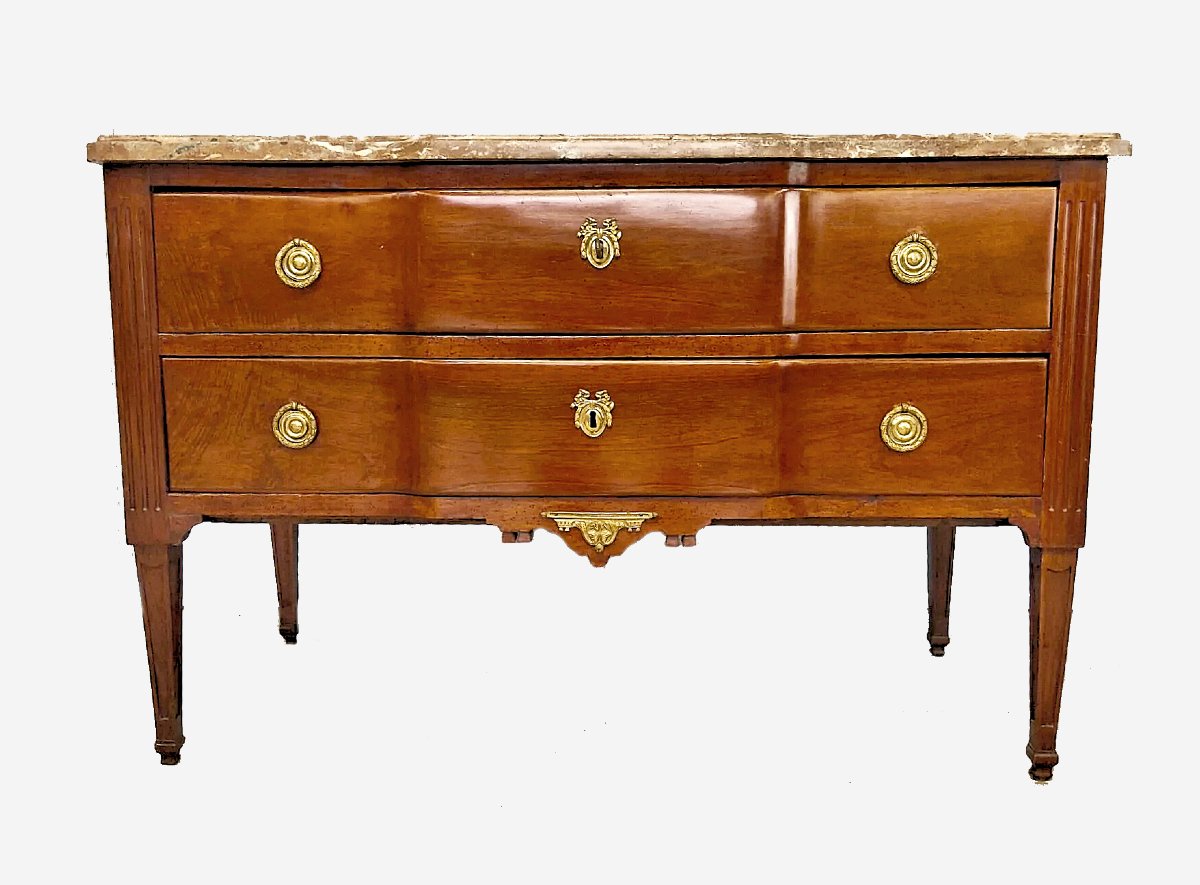 Louis XVI Mahogany Chest Of Drawers, Ca. 1790, Attributed To Joseph Canabas 