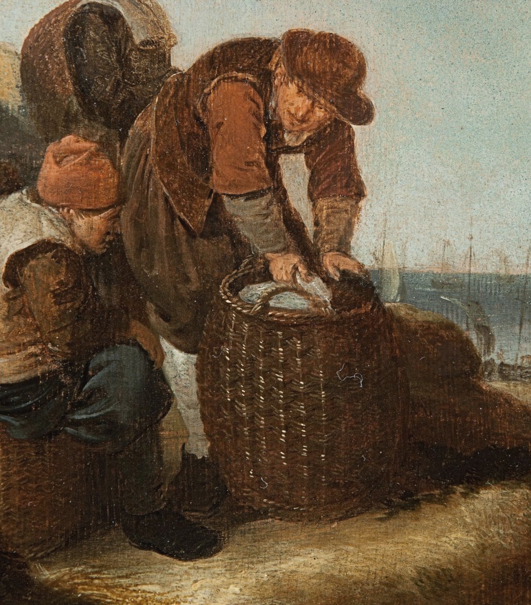 Jan Miense Molenaer (1609/1610–1668)  The Return Of The Fishermen  Circa 1640  Expertise-photo-3