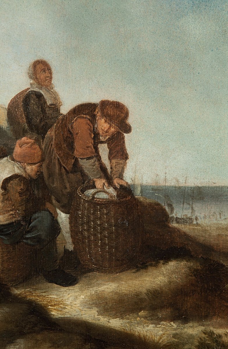 Jan Miense Molenaer (1609/1610–1668)  The Return Of The Fishermen  Circa 1640  Expertise-photo-1