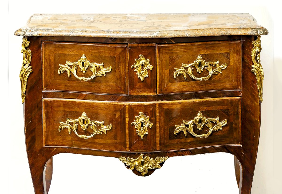 Commode Louis XV Jean-Charles Ellaume attribuée à vers 1760 -photo-2