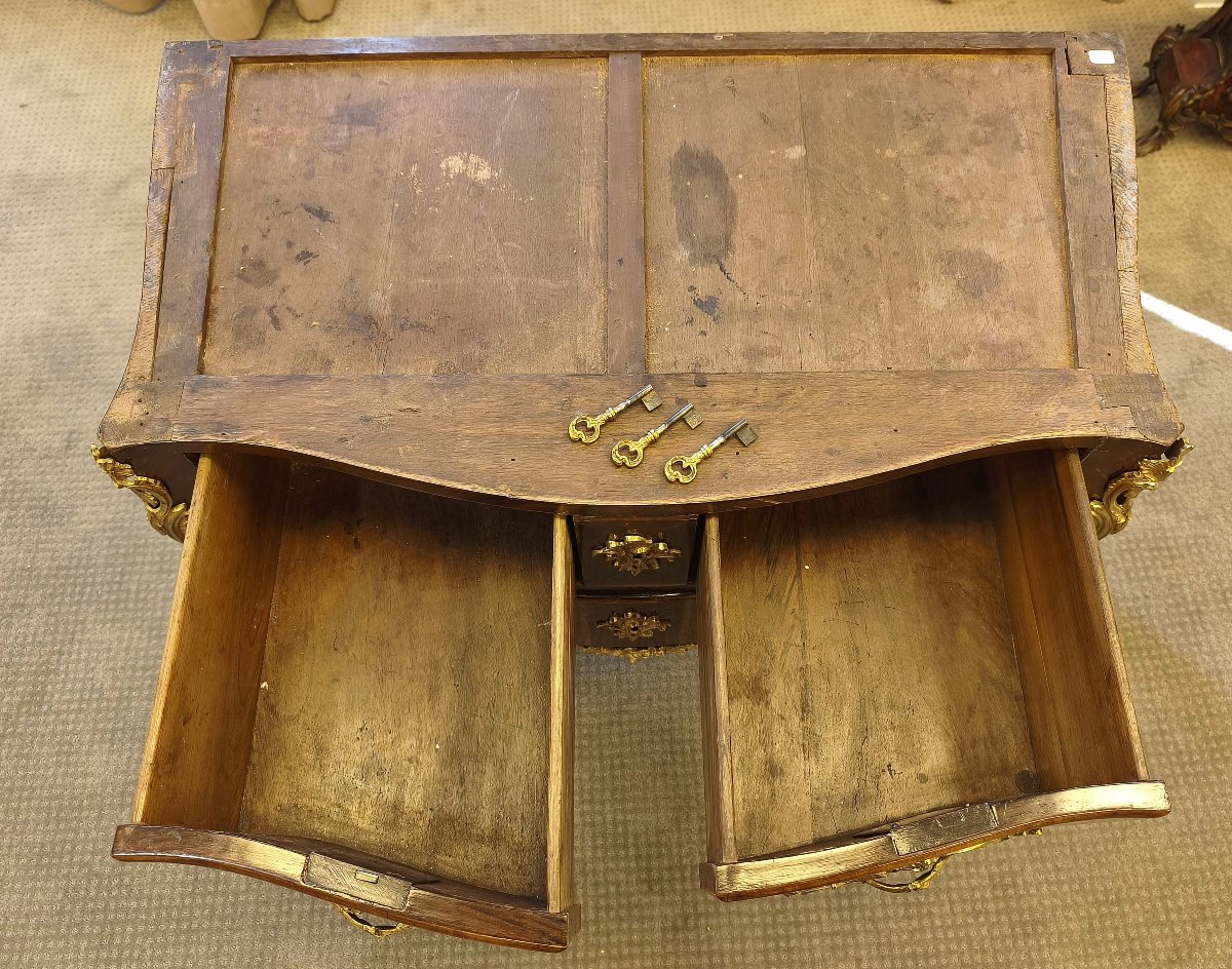 Commode Louis XV Jean-Charles Ellaume attribuée à vers 1760 -photo-7