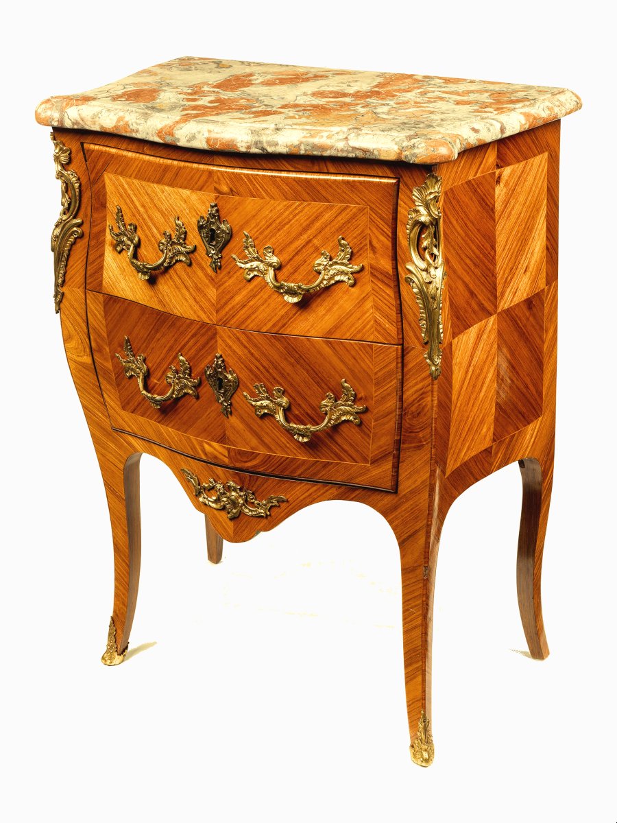 Commode Louis XV Estampillée L.BOUDIN vers 1765    H. 83 cm, L. 59 cm, P. 41 cm. -photo-2
