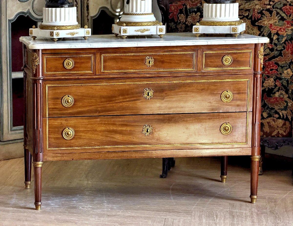 Commode Louis XVI estampillée B.MOLITOR vers 1790 - Bernard Molitor (1755-17 novembre 1833)-photo-2