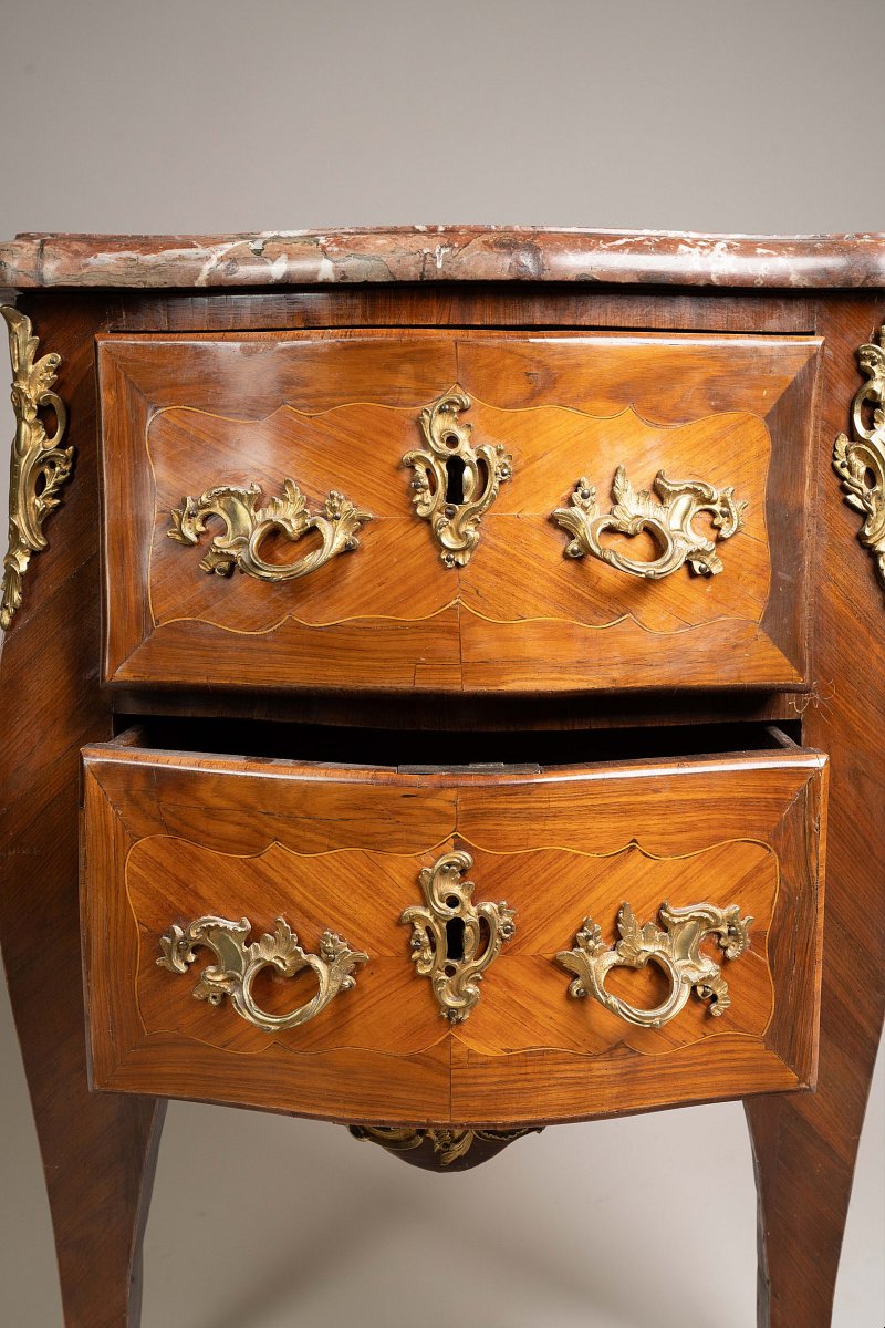 Commode Louis XV Jean-Charles Ellaume attribuée à vers 1760 -photo-4