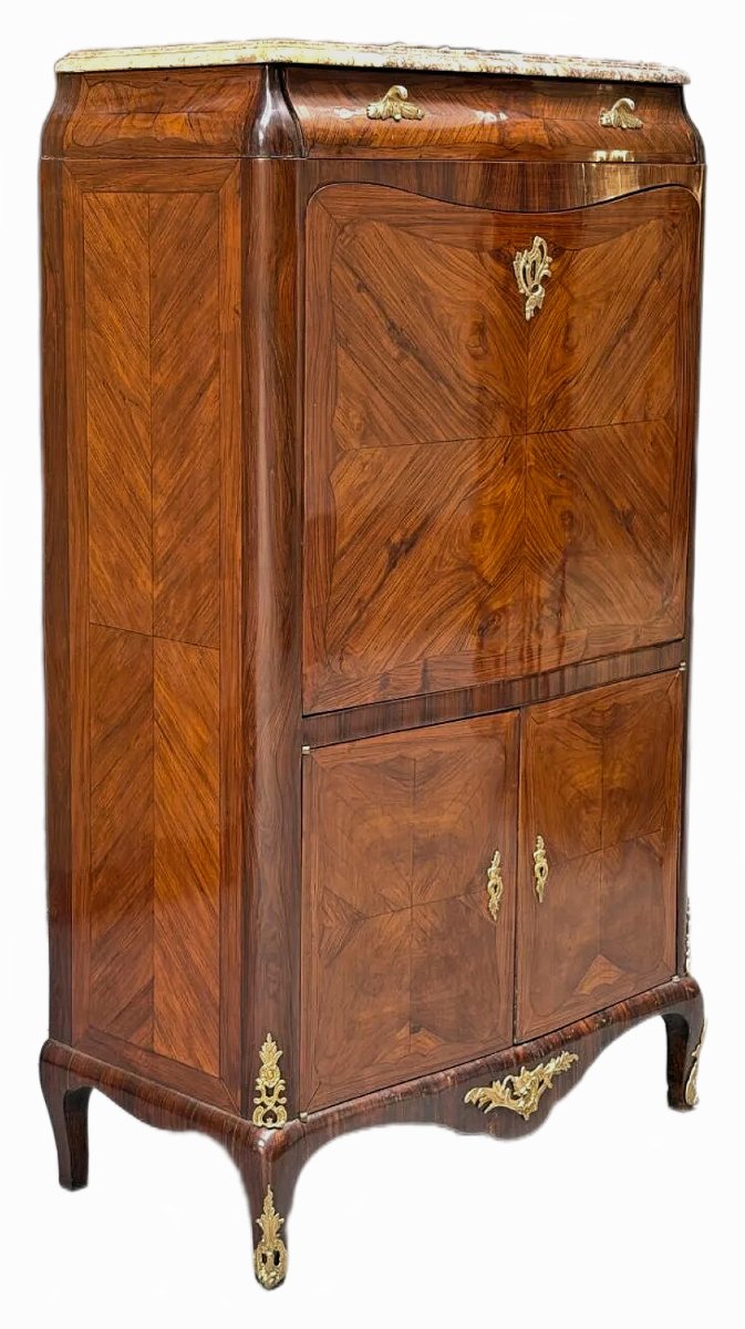 Louis XV-style Secretary Desk, Ca. 1750, Attributed To Denis Genty  - Denis Genty, Master Craftsman, March 13, 1754 -photo-2