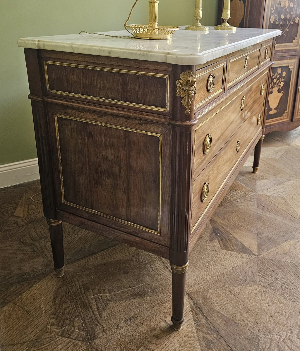 Commode Louis XVI estampillée B.MOLITOR vers 1780  -photo-1